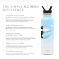 thumbnail image 6 of Simple Modern 24 oz Ascent Water Bottle With Straw Lid - Stainless Steel Hydro Tumbler Flask - Double Wall Vacuum Insulated Small Reusable Metal Leakproof Ombre: Santorini Breeze, 6 of 7