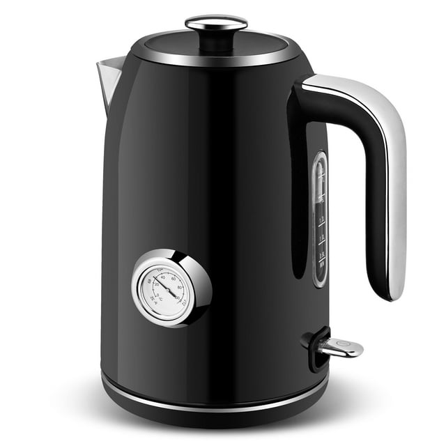 Hervidor eléctrico SULIVES de acero inoxidable de 1.7 L con medidor de temperatura