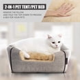 thumbnail image 4 of Cama para gatos WINDRACING Cueva casa de gato tienda de campaña con almohada acolchada extraíble, 4 of 5