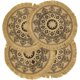 thumbnail image 1 of Juego de 4 manteles individuales redondos, cena moderna de invierno, mesa redonda bohemia trenzada de color Beige y manteles individuales circulares de otoño con borlas bohemias, 1 of 5