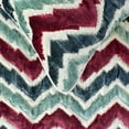 thumbnail image 2 of The HomeCentric King / Queen / Twin Red & Blue Luxury Twin 53"x18" Bed Runner WITH One Pillow Cover, Chevron & Quilted Bed Scarf on Suede fabric - Chevron Symphony, 2 of 4