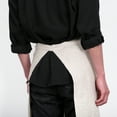 thumbnail image 2 of 100% Linen Bistro Apron with Pockets 25x35 inch - Unisex Half Apron - Natural, 2 of 7