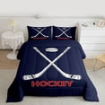 thumbnail image 2 of Feelyou Navy Ice Hockey Twin Comforter Sets, Ball Gaming Lover Bedding Set, 2-Piece, 2 of 8