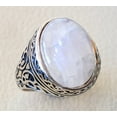 thumbnail image 5 of Rainbow Moonstone Mens Ring, Natural Blue Fire Rainbow Moonstone, Silver Jewelry, 925 Silver Ring, Birthday Gift, Heavy Mens Ring, Arabic Design, Ottoman Style Ring, Christmas, Turkey Mens Signet Ring, 5 of 6