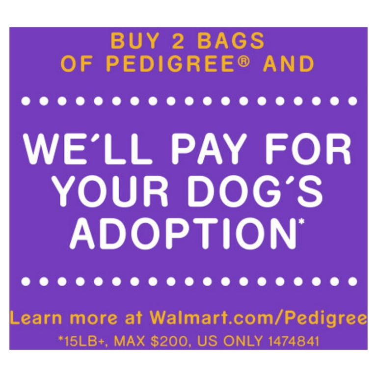 Pedigree 50 clearance lb bag walmart