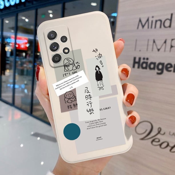 Funda de silicona para Samsung A53, 5G, Galaxy A52, A51, A54, A34, A33, A32, A23, A21s, A12, A30, A71, A73, A13, A20, S23, S22 Ultra Fivean unisex