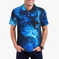thumbnail image 1 of Balery Wolf Camisa Polo de Hombre con Estampado, de Manga Corta y Tejido Medio, Camisa Tipo Golf Polo-Large, 1 of 6