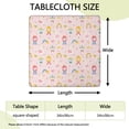 thumbnail image 2 of Fairy Tale Princess Pattern Square Fitted Tablecloth with Elastic Edge,Square Table Cover,Washable Elastic Table Cover for Home Kitchen Party Decor 34"x34", 2 of 6