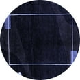 thumbnail image 1 of Ahgly Company Machine Washable Indoor Round Oriental Blue Modern Area Rugs, 4' Round, 1 of 4