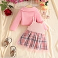 thumbnail image 4 of mgoYE Baby Girl Clothes Toddler Dresses Infant Fall Winter Outfits Little Coat Princess Cardigan Dress Set 9 12 18 24m 3t(Pink,12-18 Months), 4 of 9