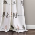 thumbnail image 4 of Lush Decor Paire de Rideaux de Fenêtre Rowley Birds Room Assombrissante, 84 x 52 Po, Blush et Gris, 4 of 5