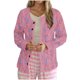 thumbnail image 2 of Cárdigan informal para mujer, cárdigan con botones y estampado navideño, chaqueta de moda, blusa para mujer, 2 of 5