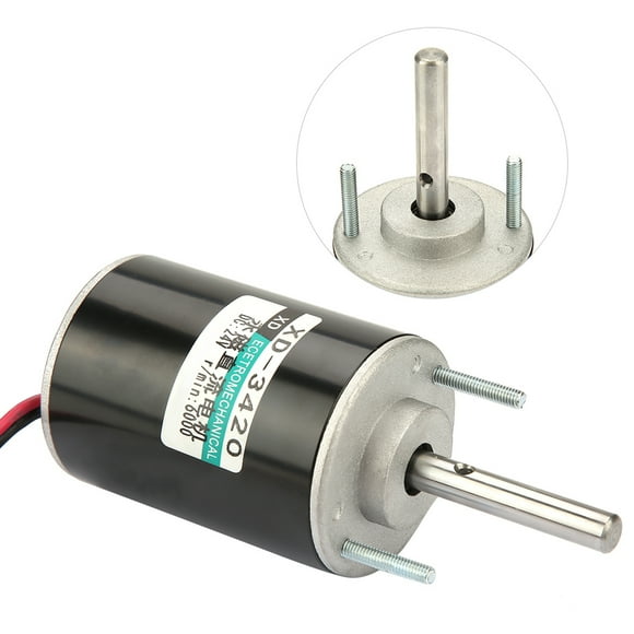 Moteur Électrique à Courant Continu, 12/24V 30W Moteur Électrique à Courant Continu Permanent à Grande Vitesse Cw / Ccw Brosse Moteur à Courant Continu 3500 / 7000rpm XD-3420