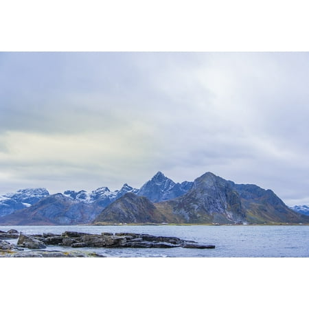Cabin Boat - Canvas Print Cabins Sunset Sky Refuge Lofoten Boats Valley Stretched Canvas 10 x 14