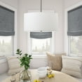 thumbnail image 4 of Traditional Metal Pendant with Fabric Shade, 4 of 12
