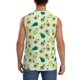 thumbnail image 4 of Fotbe Cartoon Fruit Men's Camiseta sin Mangas Estampada para Hombres, Playera Casual para Gimnasio, Entrenamiento, Playa-3X-Large, 4 of 7
