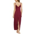 thumbnail image 3 of INSPIRE CHIC Women's Satin Pajama Cami Dress Nightshirt Sleepwear Lounge Long Nightgown M Red, 3 of 5