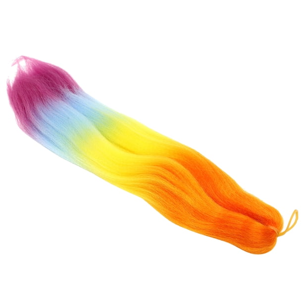 Extensiones de cabello sintético trenzado de arcoíris para mujeres, adolescentes, niñas y niños.