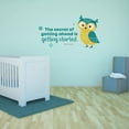 thumbnail image 2 of Getting Started Cute Owl Life Quote Cartoon Quotes Decors Wall Sticker Art Design Decal for Girls Boys Kids Room Bedroom Nursery Kindergarten Home Decor Stickers Wall Art Vinyl Decoration (15x30 inch), 2 of 2