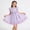 Purple, variant on Eltusu Summer Dresses for Girls, Crew Neck Princess Short Sleeve Ruffle Sleeve Kids Clothes Yellow Size 6-7 T