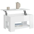 thumbnail image 2 of vidaXL Coffee Table High Gloss White 79x49x41 cm Engineered Wood, 2 of 5
