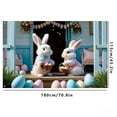 thumbnail image 5 of Meggemo Easter Happy Banner Backdrop Country Style Rabbit Egg Pattern Party Decor Perfect for Home Outdoor Indoor Holiday Celebrations and Gatherings, 5 of 8