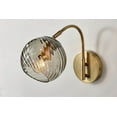 thumbnail image 4 of Adesso Camden 1-Light Antique Brass Wall Sconce with Smoked Swirled Glass Globe, 4 of 4