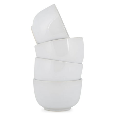 

Elanze Designs Bistro Glossy Ceramic 4 inch Dessert Bowls Set of 4 White
