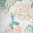 thumbnail image 4 of Window Valance for Kitchen,Summer Sea Turtle Starfish Coral Rod Pocket Curtain Valances Short Curtains Drapes Panel,Ocean Creature Retro Letter Window Treatment Topper for Living Room Bathroom, 4 of 9
