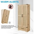 thumbnail image 7 of ACCOHOHO 72" Tall Kitchen Pantry Storage Cabinet, Boho Food Pantry with Doors, Shelves and Drawer, Rattan & Natural Oak Cupboard for Dining Room, Bathroom, Living Room, 7 of 7