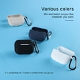 thumbnail image 4 of Hi,Fancy Silicone Headset Case Antidust Sticker Portable Earphone Case with Carabiner Replacement for Airpods, White, 4 of 8