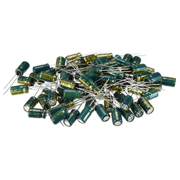 Aluminum Radial Electrolytic Capacitor Low ESR 10uF 100V 6.3x11mm 80pcs