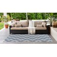 thumbnail image 4 of Rugs.com Jill Zarin Outdoor Collection Rug – 7' x 10' Blue Flatweave Rug Perfect For Bedrooms, Dining Rooms, Living Rooms, 4 of 9