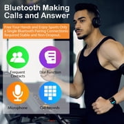 AUOSHI Smart Watch Fits for Android & Iphone (Bluetooth Answer/Make Calls), 2.01 inch IP68 Waterproof Tracking Fitness, Sleep Monitor/Pedometer/Calories,Multiple Sports Modes,Black