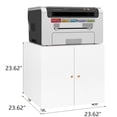 thumbnail image 5 of White Printer Stand with Universal Wheels - 360° Rotation for Mobility, 5 of 7