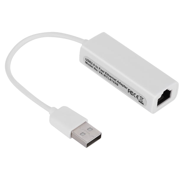 Adaptador Ethernet USB 2.0 a RJ45 Accesorios 10/100M sin unidad para PC Laptop Mac
