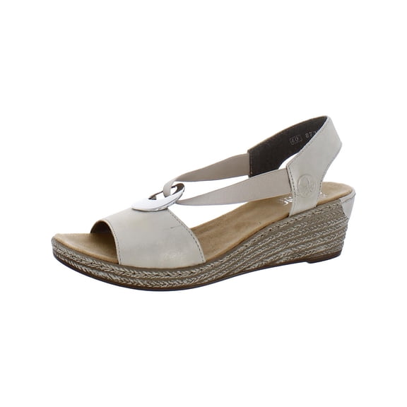 Rieker Womens Fanni Metllic Strappy Espadrilles