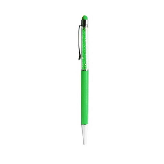 Reiko Universal Stylus with Crystal Ballpoint Pen for Smartphones/Tablets - Green