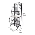 thumbnail image 6 of Benjara Cia 5 Tier Bakers Rack- Faux Marble Shelf- Black Metal Scrollwork, 6 of 10