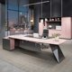thumbnail image 4 of Fashion Boss Desks Table Simple Modern Painted Manager Executive Desk Ladies Pink Single Boss Desk and Chair Combination My Lux Decor Round, 4 of 26