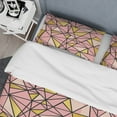 thumbnail image 4 of Designart 'Triangular Gold Design II' Mid-Century Modern Duvet Cover Set, 4 of 4