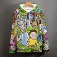 thumbnail image 4 of Rick And Morty Unisex Adult Hoodie Casual Hooded Sweatshirt Pullover Novelty 3D Printed Sweater Jacket M, 4 of 8