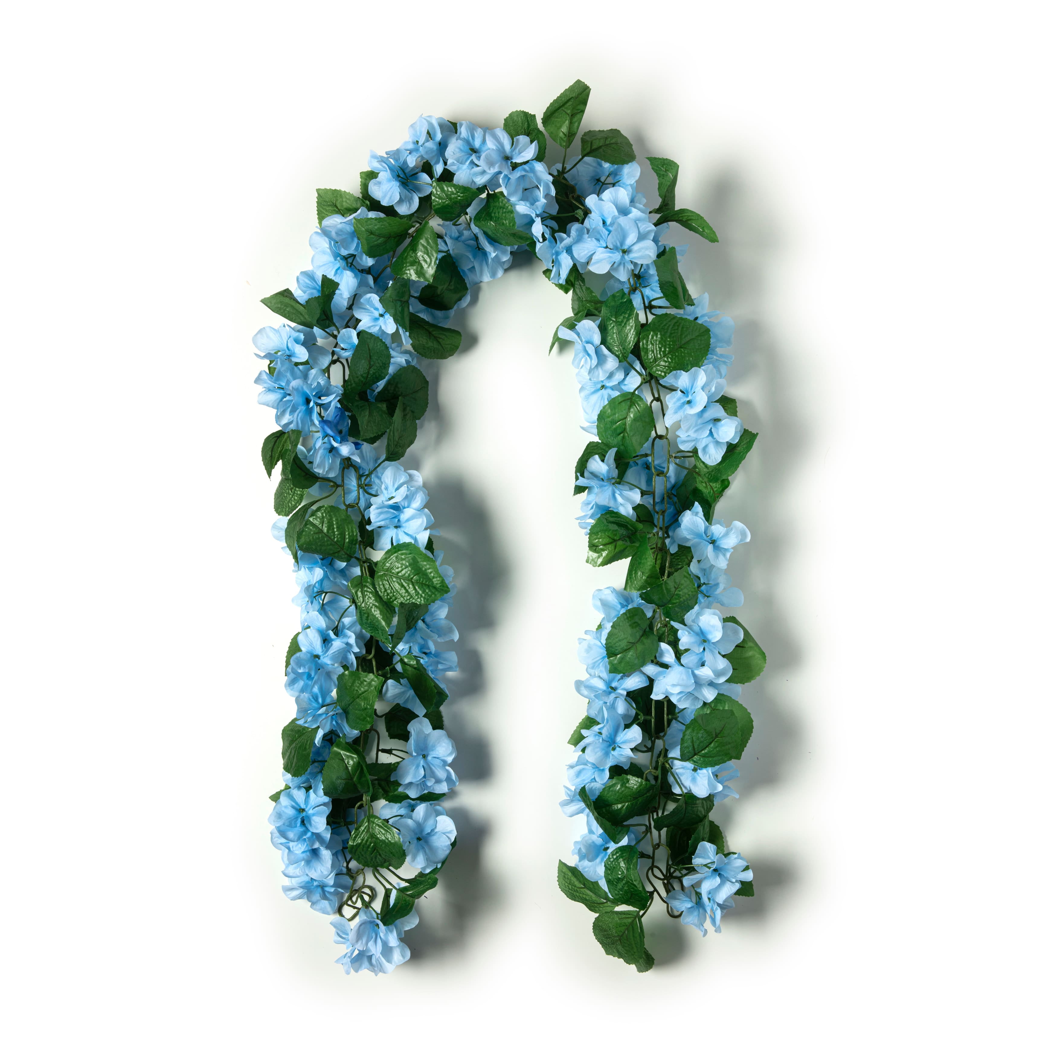 6 Pack 6ft. Blue Hydrangea Chain Garland by Ashland®