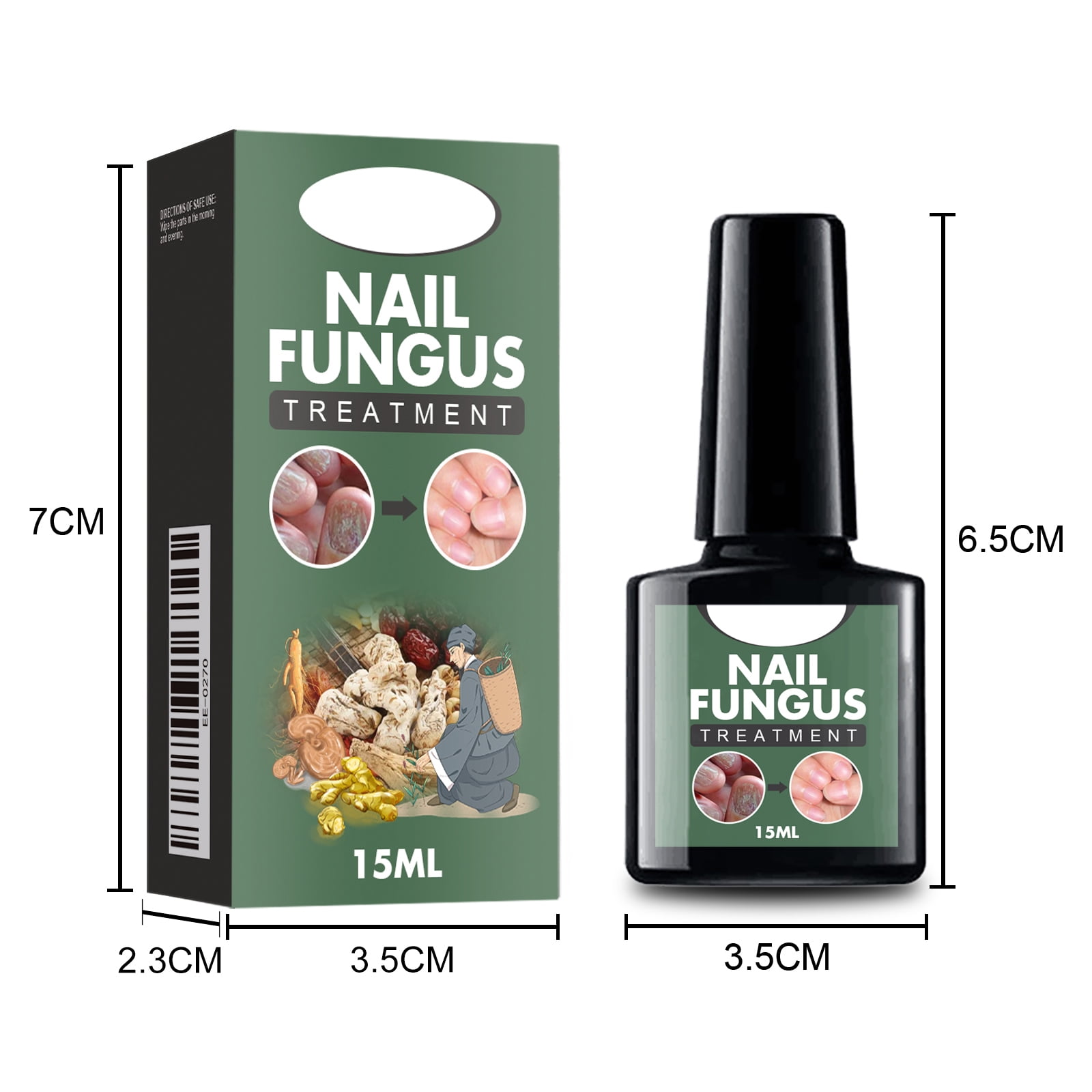 Alvantor Nail Fungus Treatment Solution for Thickened and Softened Damaged Nails, 0.5fl oz