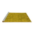 thumbnail image 2 of Ahgly Company Machine Washable Indoor Round Oriental Yellow Industrial Area Rugs, 5' Round, 2 of 4