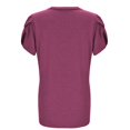 thumbnail image 5 of Cathalem T-Shirts à Manches Courtes pour Femmes Été Décontracté Basique Texturé Couleur Unie Col Rond T-Shirts Blou, Kaki S, 5 of 5