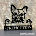 thumbnail image 2 of Craftnamesign Custom French Bulldog Metal Wall Art LED Light, Bulldog Sign, Bulldog Wall Decor, 2 of 5