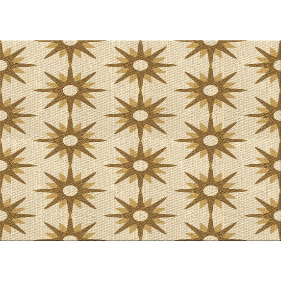 Ahgly Company Machine Washable Indoor Rectangle Transitional Khaki Gold Area Rugs, 2' x 5'