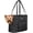 Black, variant on Dog Purse Carrier, Dog Carrier with Pockets for Small Dogs, Fits Dogs 5 lbs to 9 lbs, Cat and Puppies Tote Bag, Outing, Travel, Vet, Black