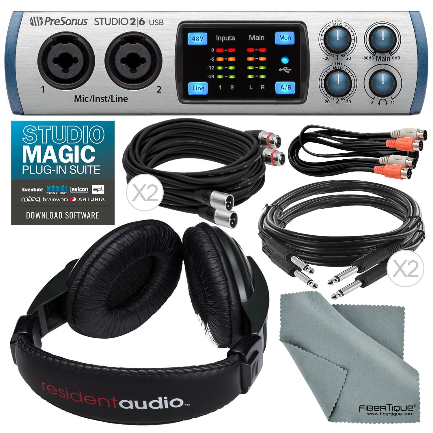 PreSonus Studio 26 2in4out 192 kHz USB 2.0 Audio/MIDI Interface and